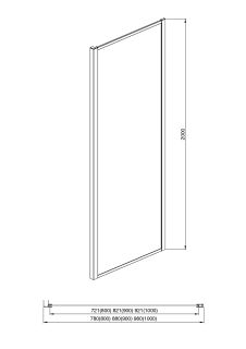 Боковая стенка Aquatek AQ ARI WA 10020CH 100см хром